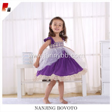 Party girl dress embroidered lace purple tulle